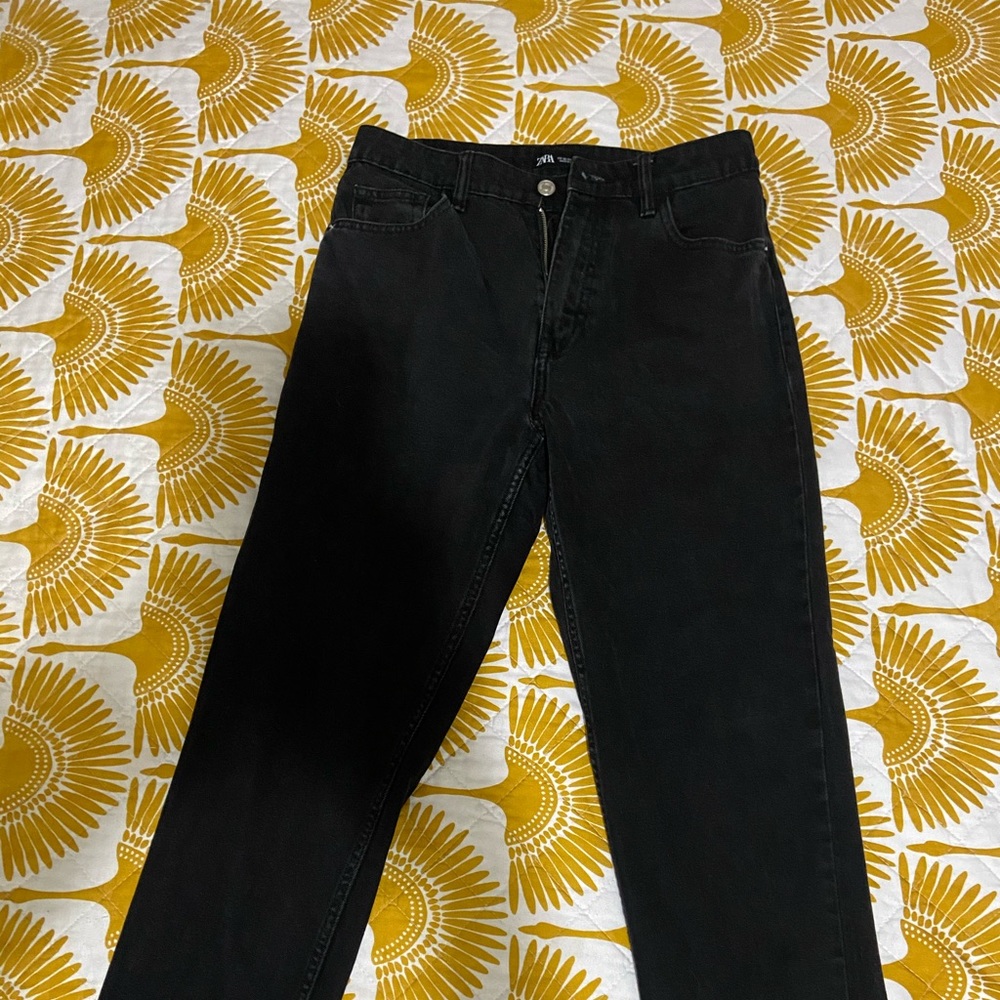 Zara black mom jeans
